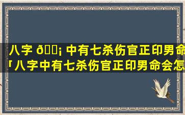 八字 🐡 中有七杀伤官正印男命「八字中有七杀伤官正印男命会怎样」